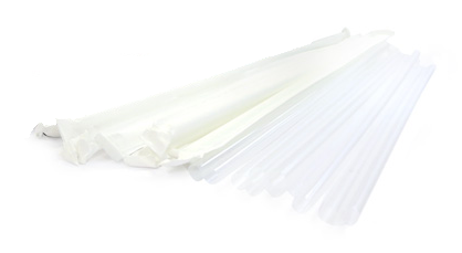 SJIRC24500: Straws/Stirrers clear Wrapped 7.75" 24/500's